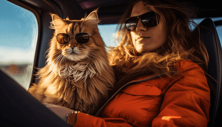 How to travel with a cat in a car