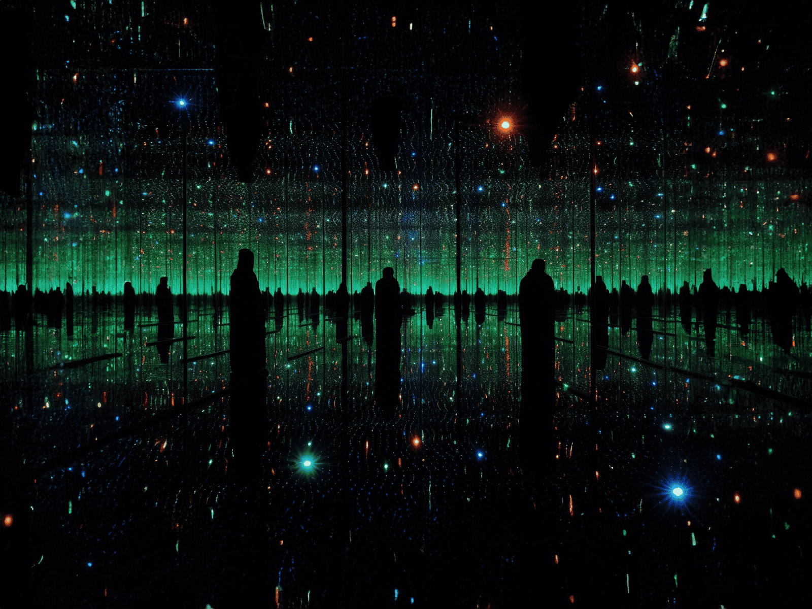 Mirror room of fireflies