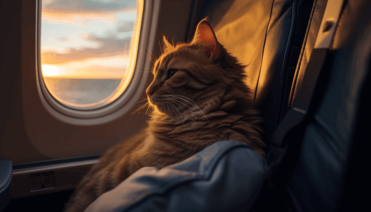 How to travel with a cat on an airplane