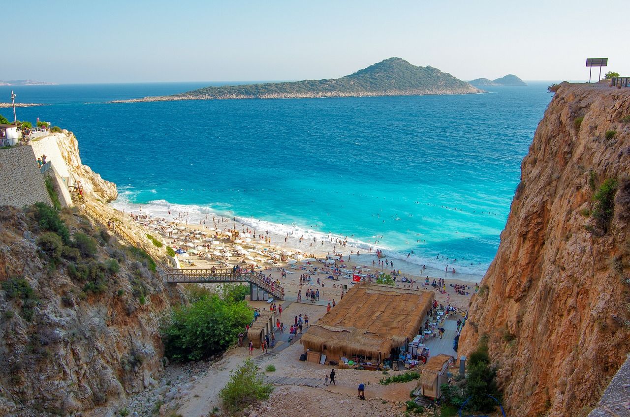 Praia de Antalya, Turquia