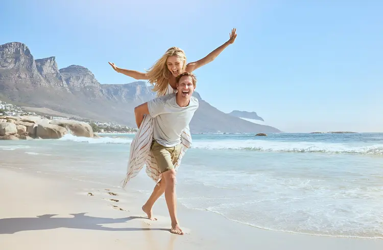 Happy couple celebrates St. Valentine's on Mauritius